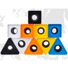 Durable microphone interview triangular logo flag station ABS plastic[