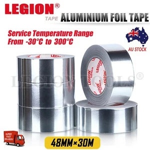 Aluminium Foil Adhesive Sealing Tape Heating Duct Silver Repairs 48mm - Picture 1 of 7