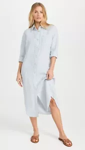 Maxi abito FAHERTY Laguna lino $198 | righe vista oceano | piccolo - Foto 1 di 15