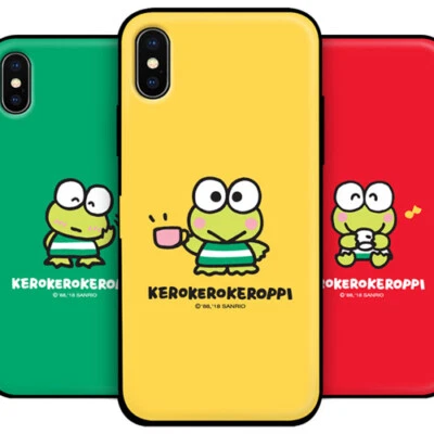 Keroppi Card Door Bumper Case for iPhone X XS XS Max XR 7/8/SE2/SE3 7/8 Plus - Image 1 of 4