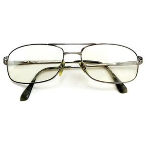 Vintage Safilo Elasta Eyeglass Frames Aviator Flex Italy Titanium 55-18-135 Gray - Picture 1 of 12