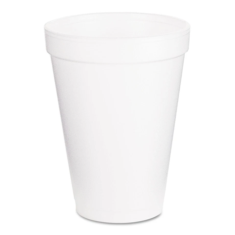 Dart Foam Drink Cups 12oz White 1000/carton 12J16