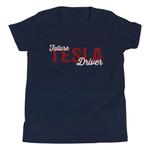 Future Tesla Driver EV lover. Model S, Model X, Model 3, Model Y. Youth t-Shirt - Picture 1 of 11