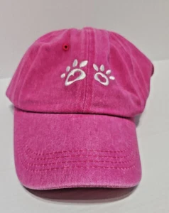 Pink or Navy Faded Ball Cap Embroidered Heart Pet Paws w/Metal Adjustable Strap - Picture 1 of 10