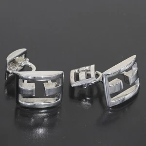 HERMES Vintage Cufflinks Sterling Silver 925 H-Logo - Bild 1 von 4