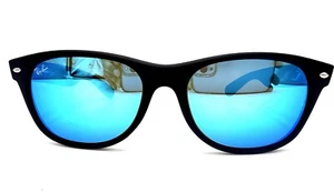 Ray Ban New Wayfarer Sonnenbrille schwarz matt 2132 622/17 blau 55 mm - Bild 1 von 7