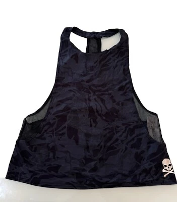 Soulcycle Black & gray camo mesh pieced tank Size Medium NWT - Image 1 of 4