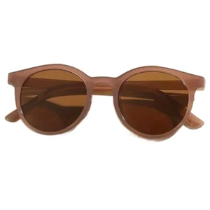 Occhiali da sole beige ovali moda antiriflesso casual parasole unisex nuovi - Foto 1 di 7