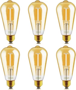 Dimmable Edison, Vintage Antique Style ST19(ST64) LED Light Bulbs, 60W Incandesc - Picture 1 of 7