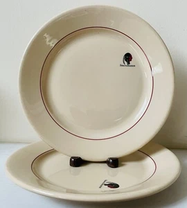 VINTAGE Set of 2 Buffalo China Cafe Au Lait SHACKAMAXON Dinner Plates 9 3/4" - Picture 1 of 8