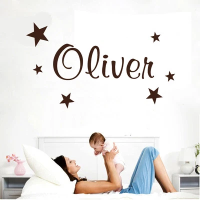 Wall Stickers custom baby name star vinyl decal decor Nursery kids removable