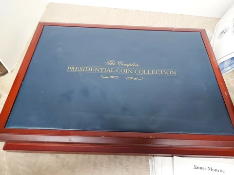 The Complete Presidential Coin Collection 24k Gold Layered Franklin Mint. READ Cover