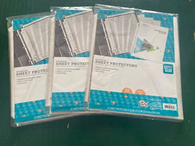 Pen + Gear Sheet Protectors 75 Total 25 Count Each 9.25 X 11.22 Standard Size - Image 1 of 2