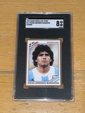 1994 Panini World Cup Story Sticker SGC 8 Low POP Diego Maradona Rare