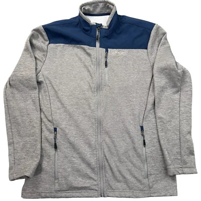 Orvis Sweater Mens Med Performance Pullover Quarter Zip Fleece Gray Pocket - Image 1 of 4