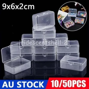 upto 50X Clear Plastic Storage Box Jewelry Case Container Bead Organizer Boxes - Picture 1 of 10