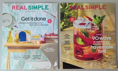 REAL SIMPLE Magazine Lot 2 Back Issues 2023 May July Food Decor Fashion Travel - Image 1 of 4