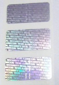 SS5-1 100 to 1000 Security Seal .5" x 1" Product Protection TE Hologram Stickers - Picture 1 of 4