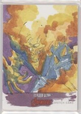 2022 Fleer Ultra Avengers Sketch Card Ghost Rider by Felix Morales