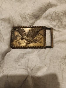 Vintage Solid Brass American Eagle Belt Buckle For 1.5" Belt 3.75" x 2" - Picture 1 of 2