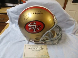 CASCO DE FUTBOL TAMAÑO COMPLETO CON CERTIFICADO DE AUTENTICIDAD AUTOGRAFIADO POR JOE MONTANA - Imagen 1 de 8
