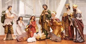Zayton Krippe Weihnachten Indoor 11-teilig 8" Figuren Statuen für Krippe Deko - Bild 1 von 8