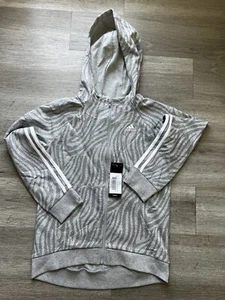 Adidas girls size M(10-12)-animesh fr terry jacket -grey-ap4396 - Picture 1 of 2