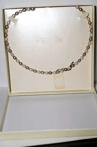Women's Multi-Shade GRAY Fresh Water Coil Choker Necklace Jewelry NWT Boxed - Picture 1 of 5