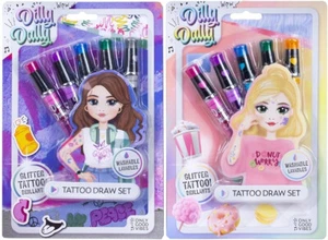 Dilly Dally Tattoo Set mit 5 Stiften und 2 Schablonen - NEU - Bild 1 von 8