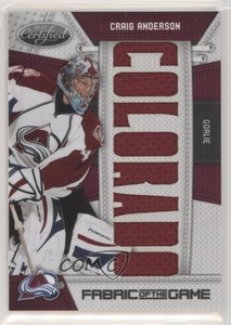 2010-11 Certified Fabric of the Game Die-Cut Team /25 Craig Anderson #CA