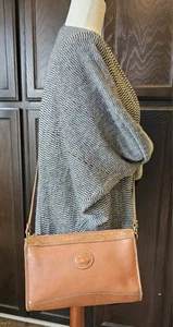 VTG DOONEY & BOURKE All Weather Leather Equestrian Pebbled Purse Crossbody - Picture 1 of 22