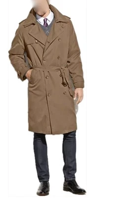 London Fog Men Classic Fit Iconic Belted Trench Raincoat 44 S NEW $450 L90135 - Image 1 of 3