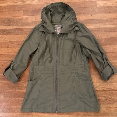 Chaqueta ligera manga puños cremallera verde Decree talla grande L b61 Foto 1 de 4