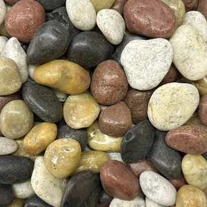 FLUSSKIESEL 20-60mm 1kg Gemischt Kieselsteine Dekosteine Natursteine  - Bild 1 von 2