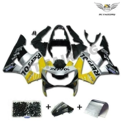 FKA Injection Fairing Fit For 2000 2001 Honda CBR 900RR 929 Yellow Silver k002 - Image 1 of 4