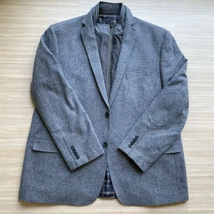Joseph Abboud 100% Wool Gray Elbow Patch Blazer Sport Coat Suit Jacket 48R - Picture 1 of 10