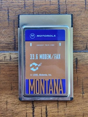 Vintage 1996 Motorola / Montana - 33.6 Modem/Fax PC Card - P/N: 62075007-01 - Image 1 of 4