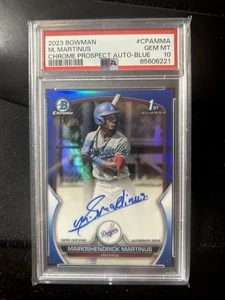 Mairoshendrick Martinus 2023 Bowman Chrome Blue Refractor Auto PSA 10 /150 L - Picture 1 of 1