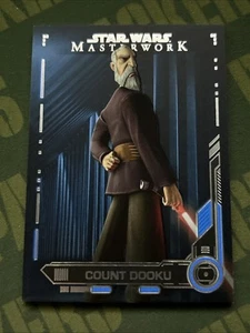 2019 Topps STAR WARS Masterwork #73 Count Dooku - Blue Parallel - Picture 1 of 2