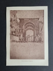 Impresión antigua 1909 - Porta Romano - Florencia - Toscana - Italia - Joseph Pennell - Imagen 1 de 2