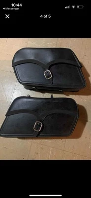 ¡ROBO! $35 2 Juegos de Alforjas de Cuero Willie and Max 2 CONJUNTOS DE 2 BOLSAS ¡BONITAS! Foto 1 de 4