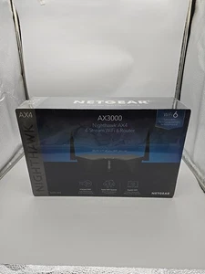 NETGEAR Nighthawk AX3000 4-Stream Dual-Band Wi-Fi 6 Router - (RAX35-100NAS). NIB - Picture 1 of 4