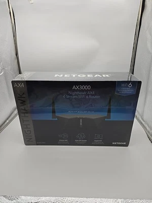 NETGEAR Nighthawk AX3000 4-Stream Dual-Band Wi-Fi 6 Router - (RAX35-100NAS). NIB - Image 1 of 4