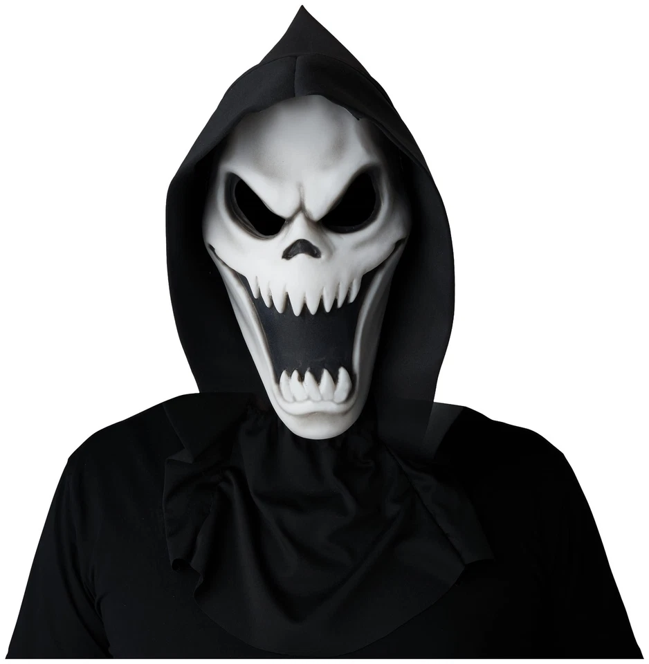 Spectre Haunted Ghost Evil Spirit Horror Adult Mens Costume Light Up 1/2 Mask - Image 1 of 2