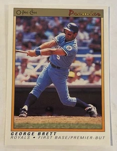 1991 O-Pee-Chee Premier #14 George Brett - Kansas City Royals - Imagen 1 de 2