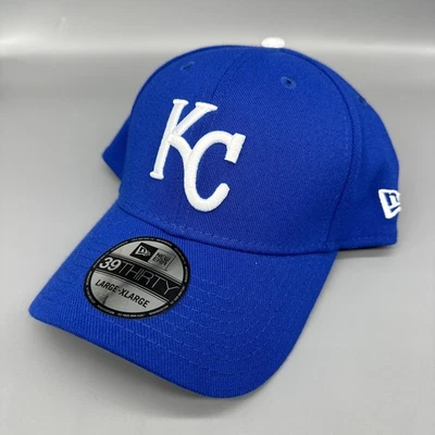New Era 39THIRTY Kansas City Royals Blue Stretch Fitted Baseball Hat Size L/XL - Image 1 of 4
