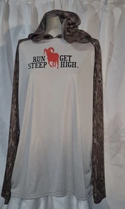 Mossy Oak Bottomland Light Weight Long Sleeve USPF 50+ Hoodie Size XL - Picture 1 of 4