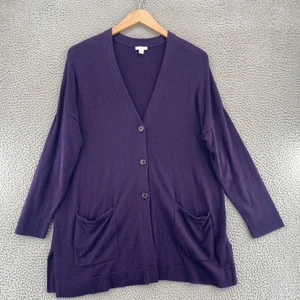 J Jill Pullover Damen Extra Large Lila Knopfleiste Cardigan V-Ausschnitt Strick Freizeit - Bild 1 von 11