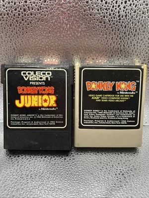 Paquete de cartuchos de videojuegos Donkey Kong & Donkey Kong JR Coleco Nintendo Foto 1 de 4