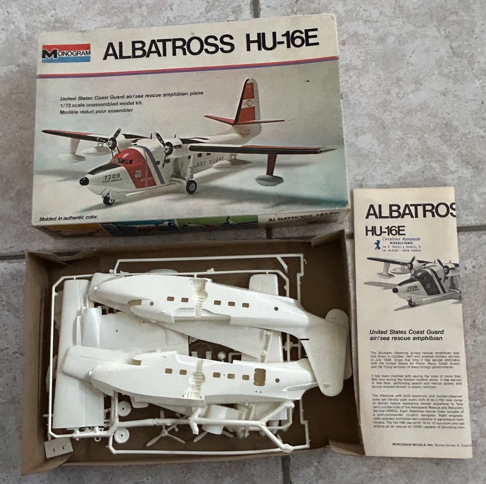 MONOGRAM  1/72 GUMMAN ALBATROSS HU-16 (decals parzialmente usate) - Immagine 1 di 2